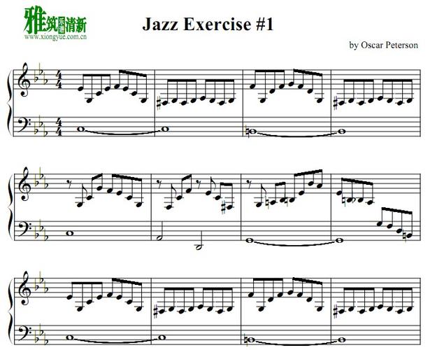 皮特森 13首爵士练习曲jazz exercises 钢琴独奏谱