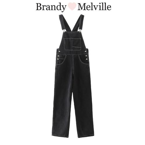 brandymelville欧阳娜娜同款bm工装裤背带裤连体裤直筒牛仔吊带裤