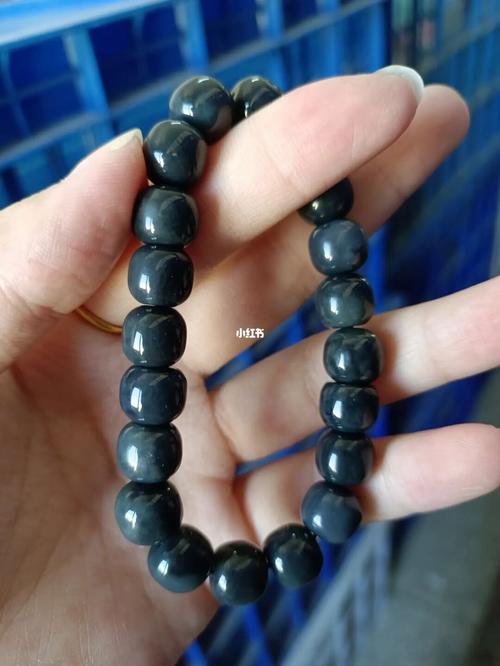 和田玉墨玉手串_和田玉_手串_和田玉墨玉_时尚_配饰