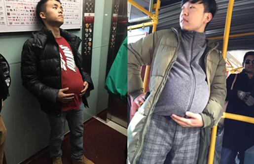 北京多地惊现"孕妇男" 男性怀孕惊呆网友!