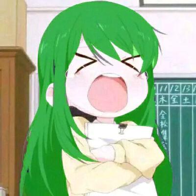 可爱绿色头像女生头像图片