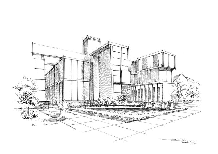 建筑手绘表现|空间|建筑设计|徒行 - 原创作品 - 站酷 (zcool)