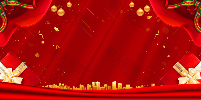 高清红色质感企业年会背景