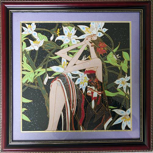 苏语纯手工景秦蓝掐丝工艺装饰画金丝沙画嵌丝现代立体画梦