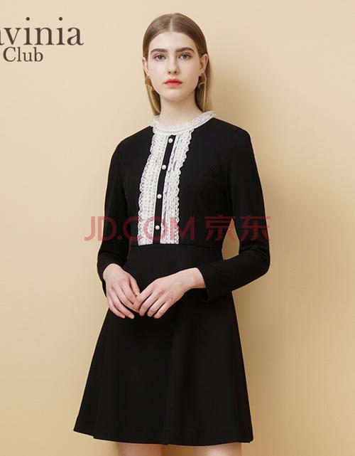 laviniaclub拉维妮娅长袖连衣裙2019秋季新款女装气质通勤ol连衣裙r