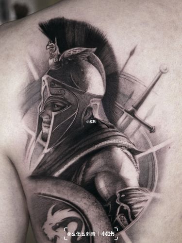 斯巴达勇士纹身未完成76青岛纹身_纹身_金州勇士_幺
