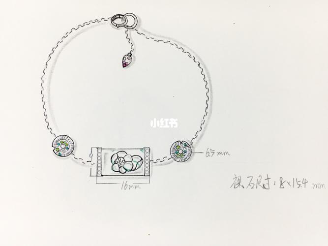 今天分享六款翡翠手链设计图