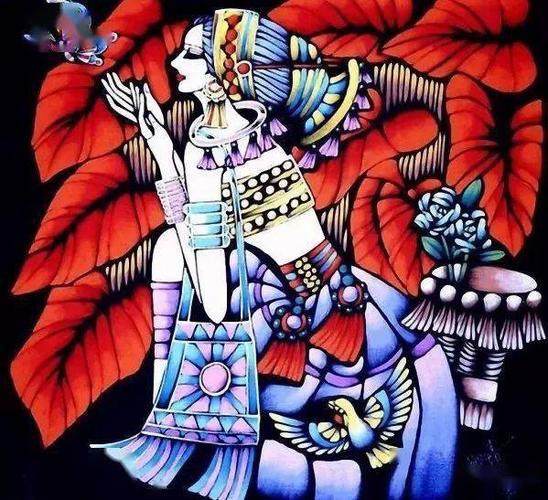 云南重彩画,艳丽的民族风_丁绍光