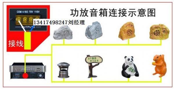 公园石头草坪防水音箱