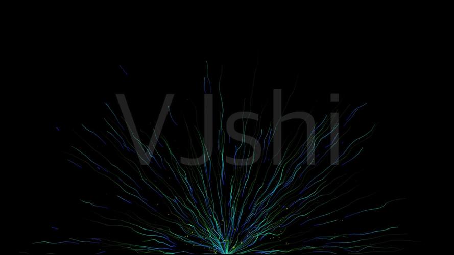 放射线灯光蓝色粒子特效