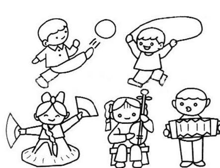 人物儿童简笔画组合图片