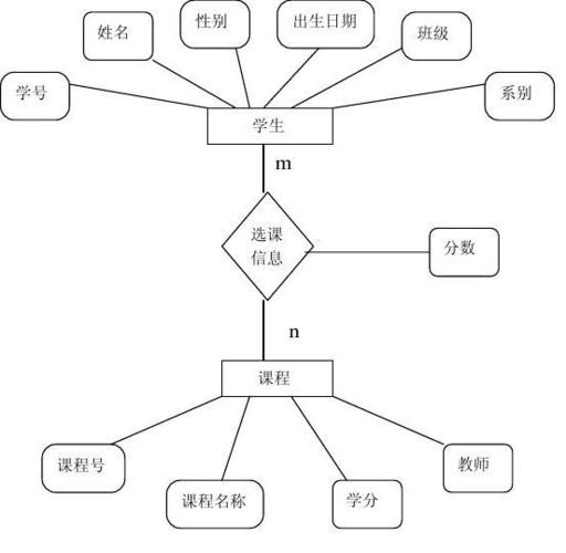 学生课程管理系统数据库er图