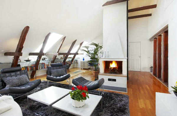 顶楼是斜坡的屋顶怎么装修 4款别墅顶楼六层斜坡房顶屋面设计效果图