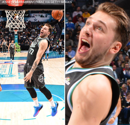 东契奇转发自己扣篮照:我从不知道自己能跳这么高