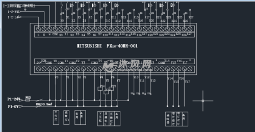 三菱plc电气原理图,plc输入输出显示