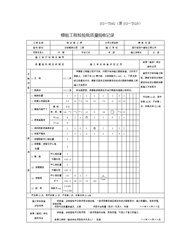 sg-t042 模板i工程检验批质量验收记录.doc