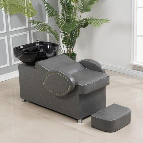 洗头床理发厂家直销冲水床陶瓷盆美发店发廊洗头床带电热水器定制视频