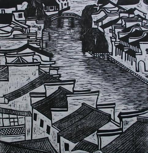 学生的一些版画作品欣赏