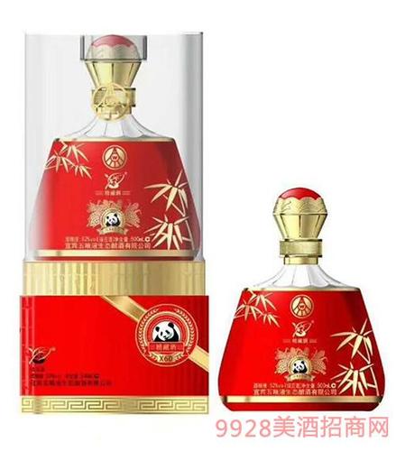 熊猫精藏酒x60浓香型绿豆酒52度500ml