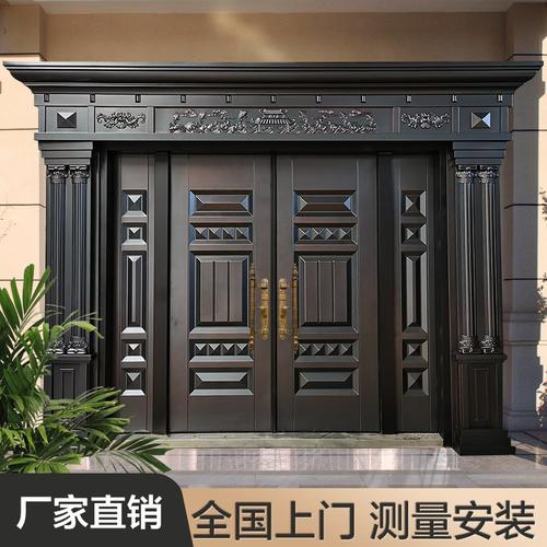 锌合金别墅大门双f开门家用乡村入户对开门农村进户防盗堂屋大