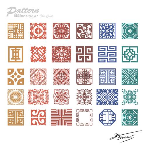 中国风传统花纹图案矢量素材