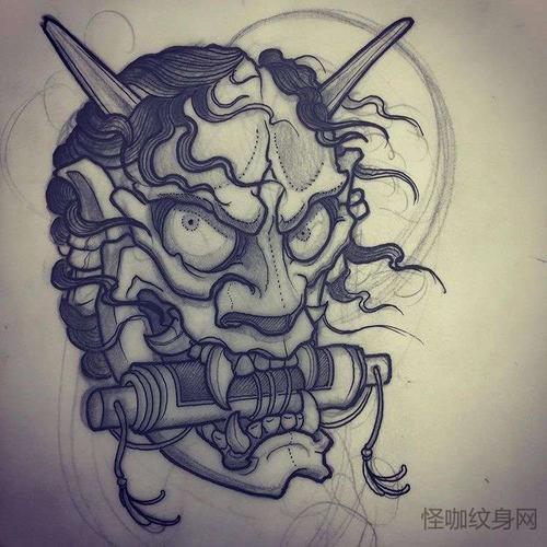 设计日式传统鬼怪 - 纹身图案大全 - 怪咖纹身刺青