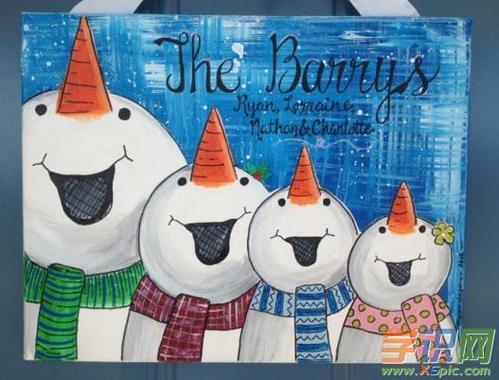 冬天的图画图片 关于冬天的画画作品 冬天儿童画图片