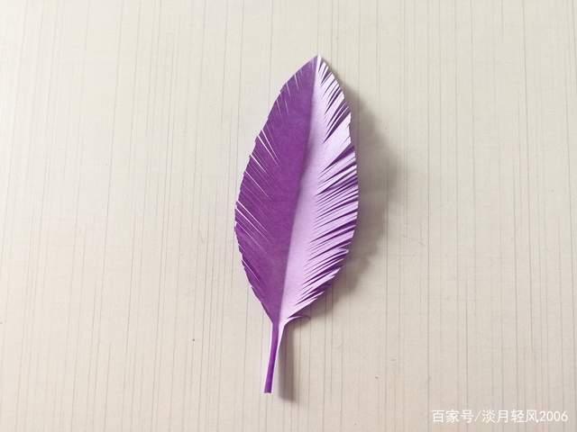 幼儿手工,剪纸羽毛,简单易学,低龄孩子可以学会