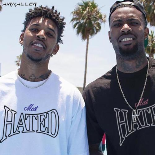 most hated尼克杨同款短袖篮球宽松运动训练t恤 大码