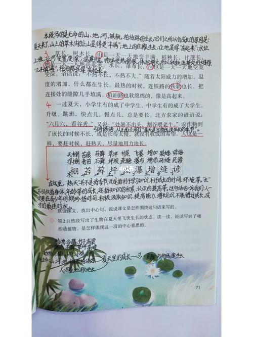 六年级上册语文笔记第十五课 夏天里的成长_语文_夏天