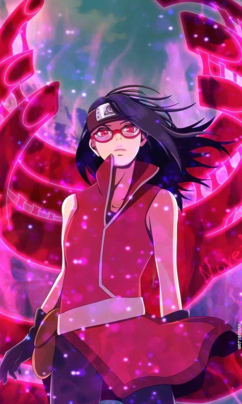 火影忍者佐助和樱的女儿宇智波佐良娜uchiha sarada手机壁纸图片(5)
