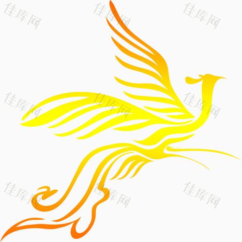 凤凰的渐变图案