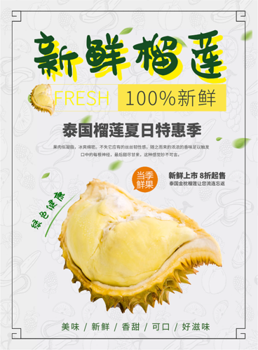 榴莲印刷背景图片
