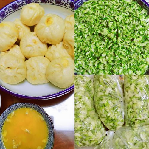 槐花包子,南瓜粥.