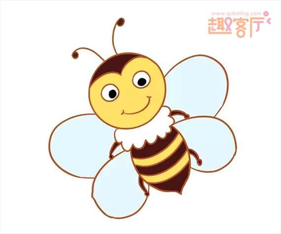 涂上颜色的彩色蜜蜂成品图.