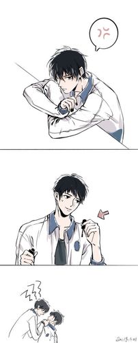 谢俞和贺朝简笔画