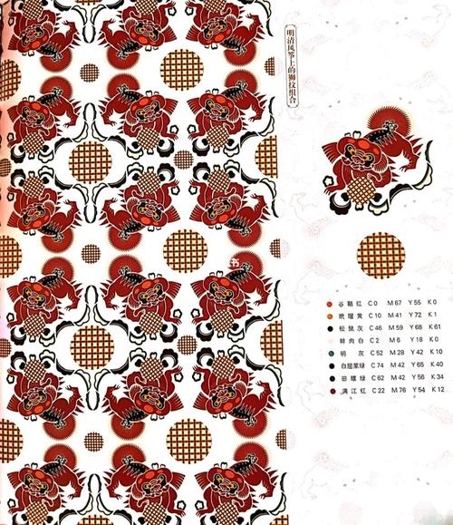 中国传统纹样--狮纹_中国传统_北京攻略_插画_艺术_中国传统图案纹样