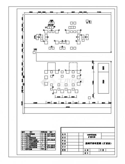 某35kv变电站基础平面布置图