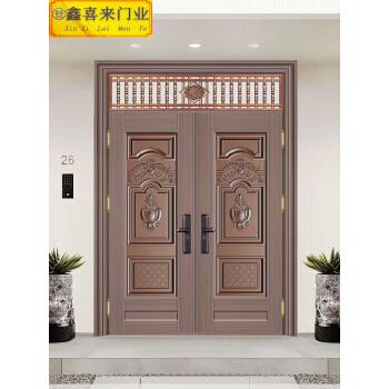 适用于定制304不锈钢大门双开门进户门农村家用对开入户门防盗门精品