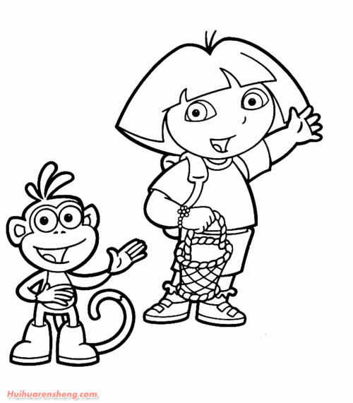 小女孩朵拉简笔画图片精选(21)