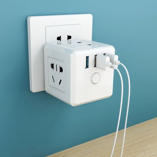 清风魔方usb插座转换器插头多功能无线排插面板多孔不