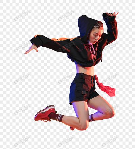 免抠元素 免抠人像 插画人物 时尚街舞美女.