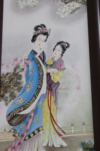 景德镇精品陶瓷釉上粉彩人物5尺6瓷板八美图鸿桥瓷行精英制作.