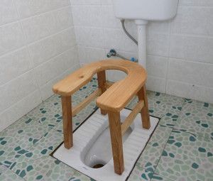 u型实木坐便器老人坐便椅孕妇坐便凳大便凳 厕所椅 座