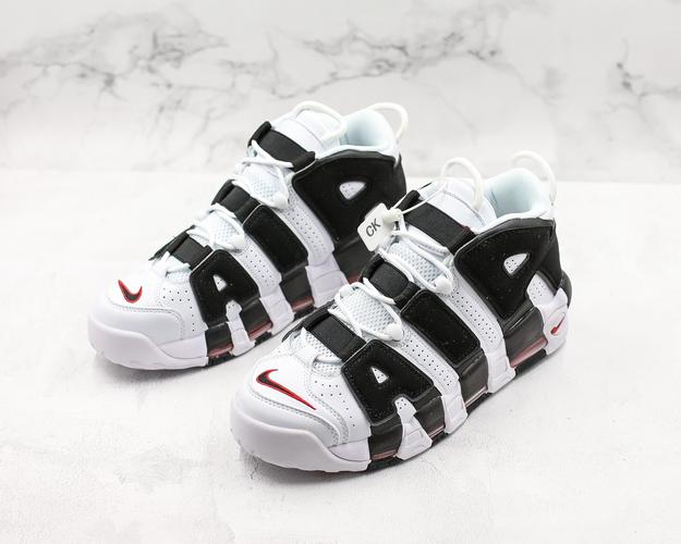 头层皮蓬大air 黑白熊猫nike air more uptempo 公司级 原盒原标完美