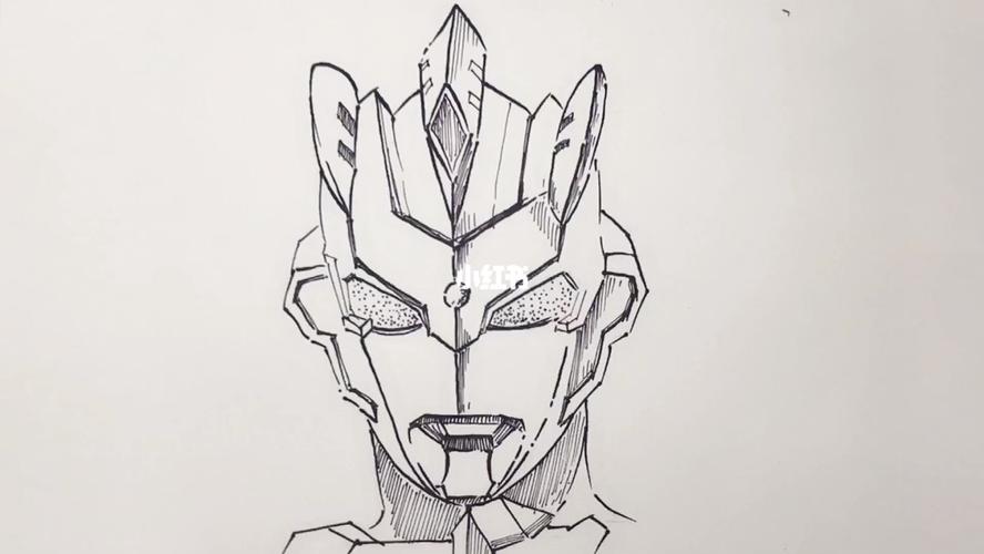 线描简笔画奥特曼泽塔