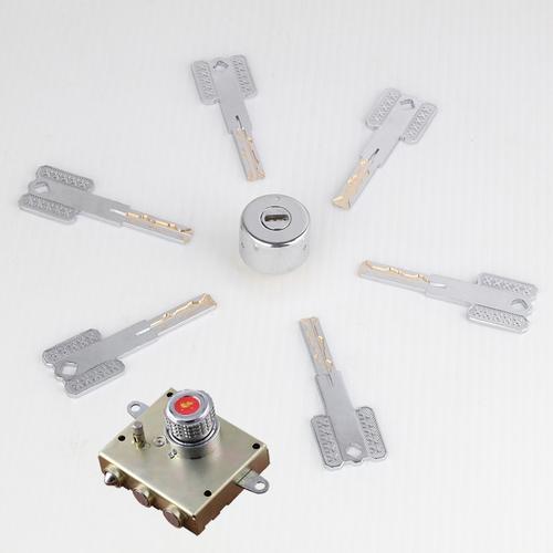 升级老式防盗门锁铁门自动碰锁古达超c级钥匙锁芯十字