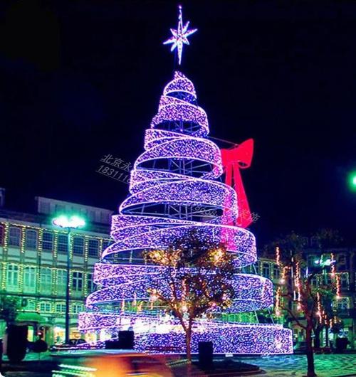 户外大型圣诞树装饰灯光发光led灯串仿真10米圣诞树商场框架美陈