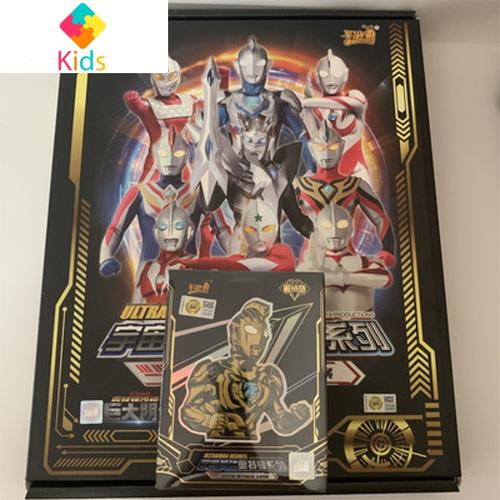 玩具奥特曼卡片2两二周年纪念版礼盒铁盒黑钻版xr金sp红gp3d卡册真