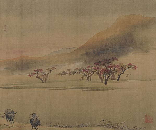 作者袁江善画工笔山水,精于楼阁界画,康雍乾时均有名气.